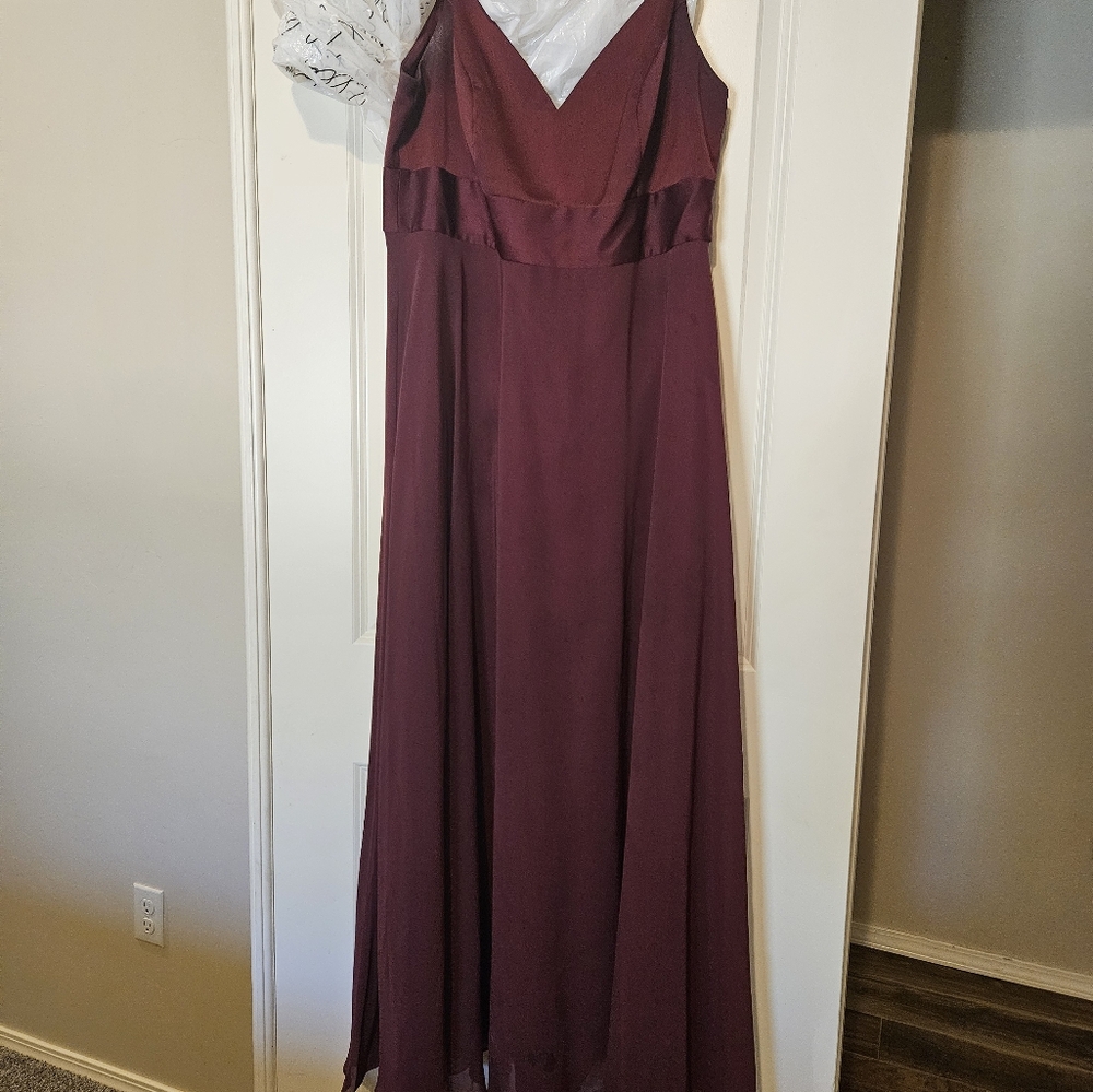Wine size 16 bridesmaid dress from Davids Bridal